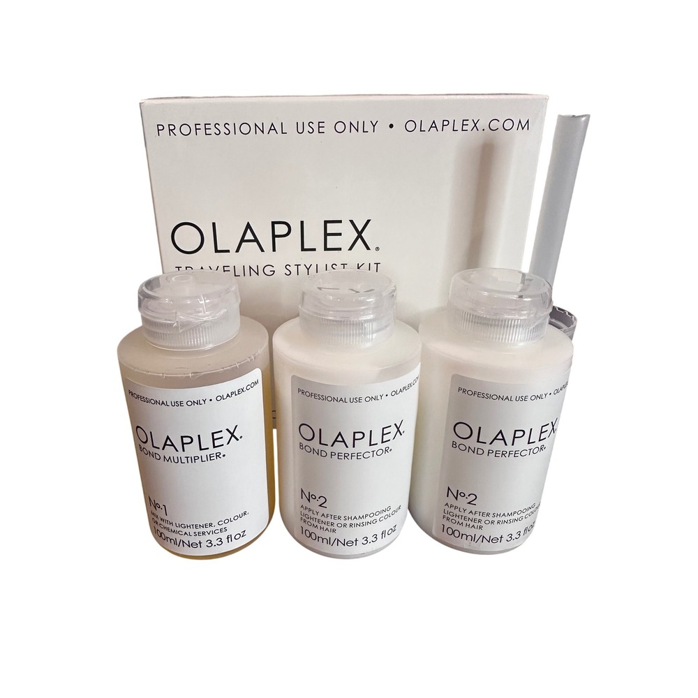 NEW Olaplex Traveling Stylist Kit No 1 Bond Multiplier No 2 Bond Perfector 3.3oz
